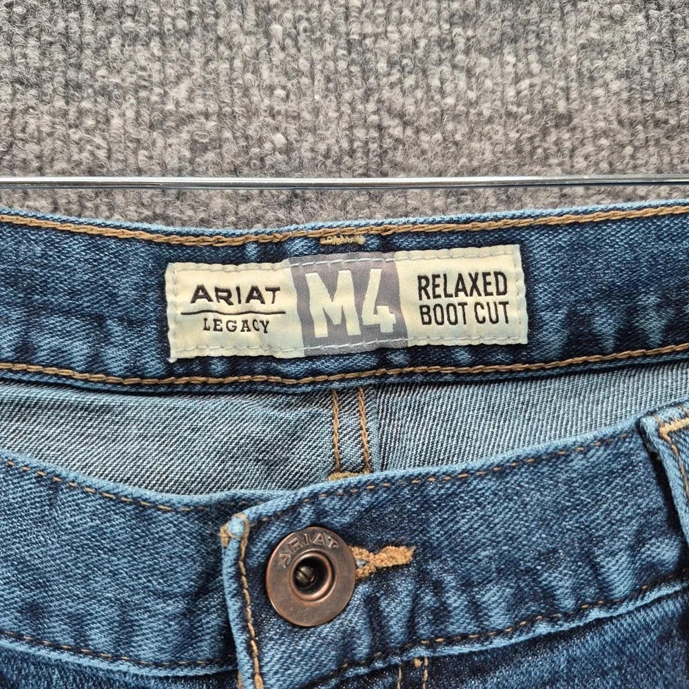 Ariat Jeans M4 Relaxed Boot Cut 34x32 Blue Mens